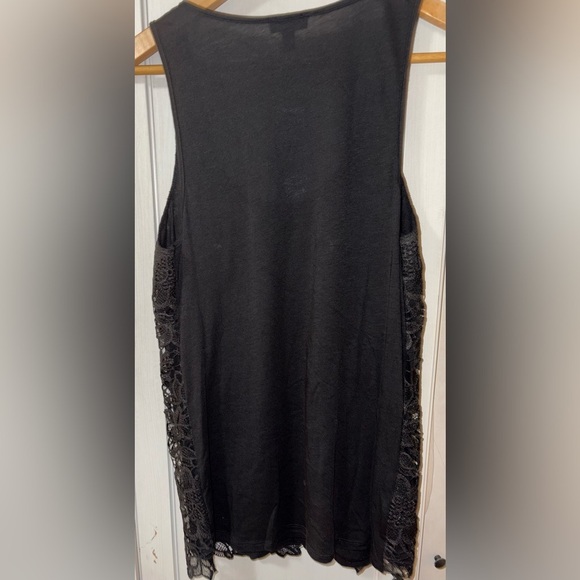 Bohemian Indie Whimsigoth  Dark Floral Lace Tank Top Blouse Small NWT - Picture 4 of 6